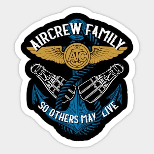 US Navy Search and Rescue Helicopter Swimmer Aircrew Family Sticker